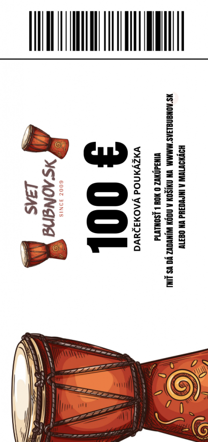 100€ Gift Voucher for worldofdrums.sk