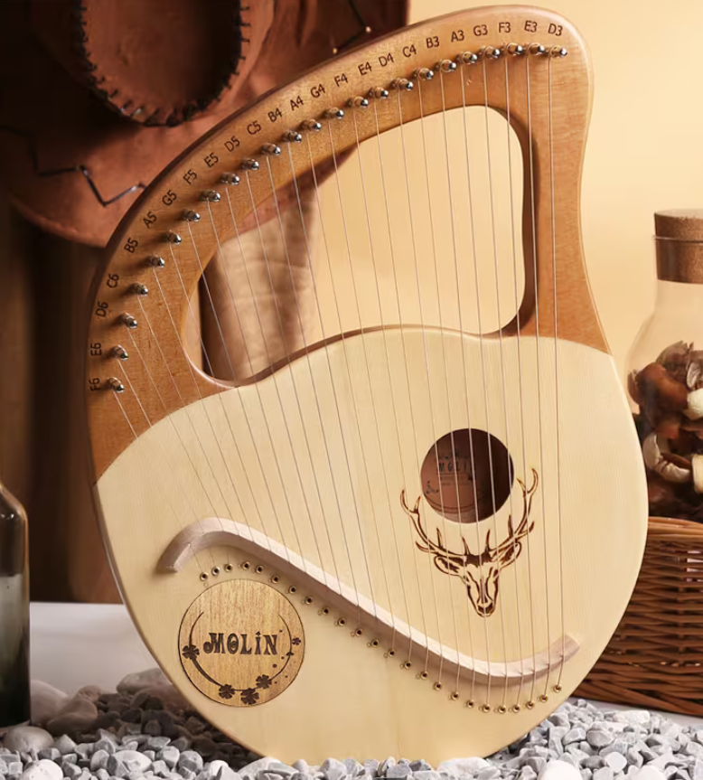 24-Tone Solid Molin Deer Lyre