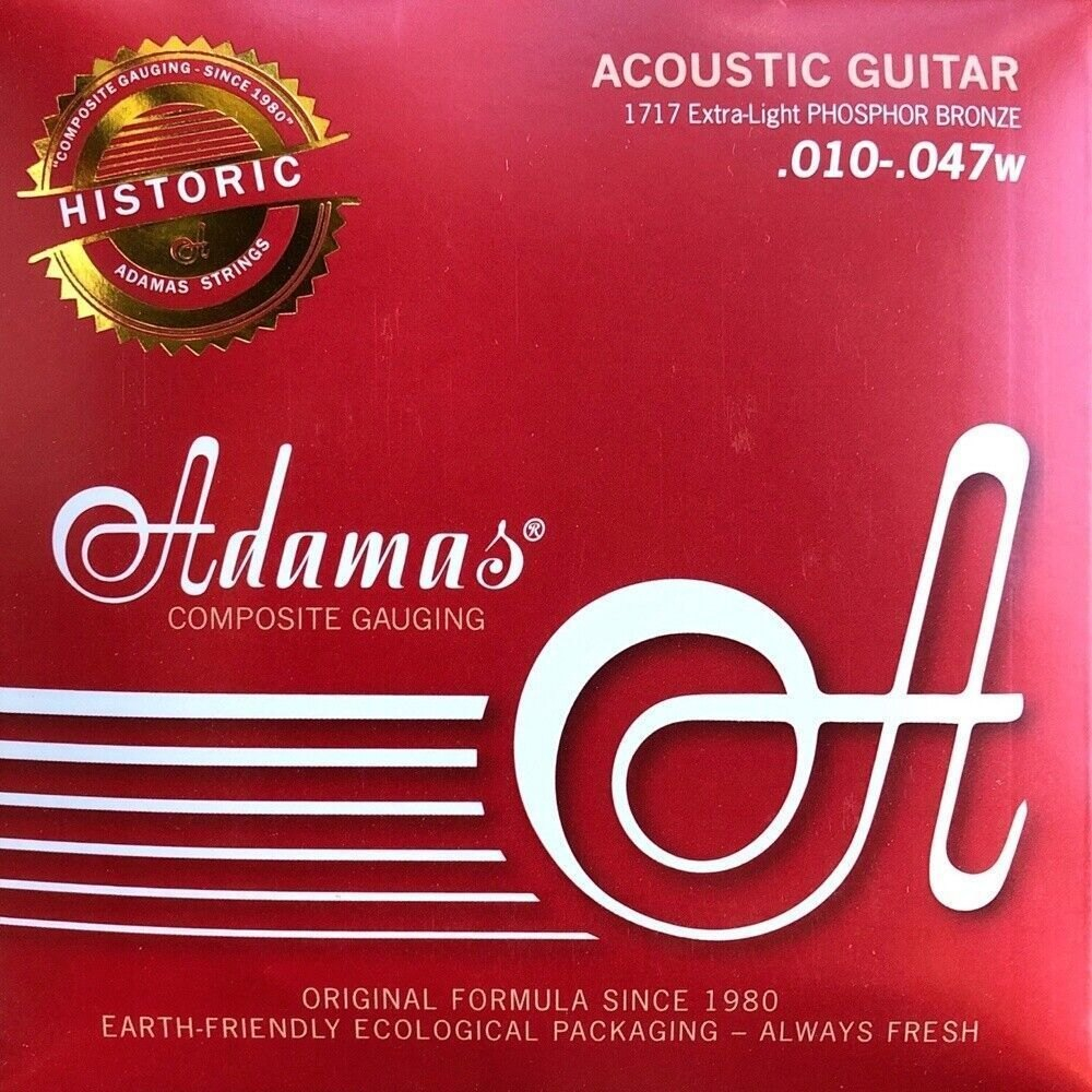 Adamas 1717 Strings for Acoustic Guitar Phosphor Bronze Extra Light 10