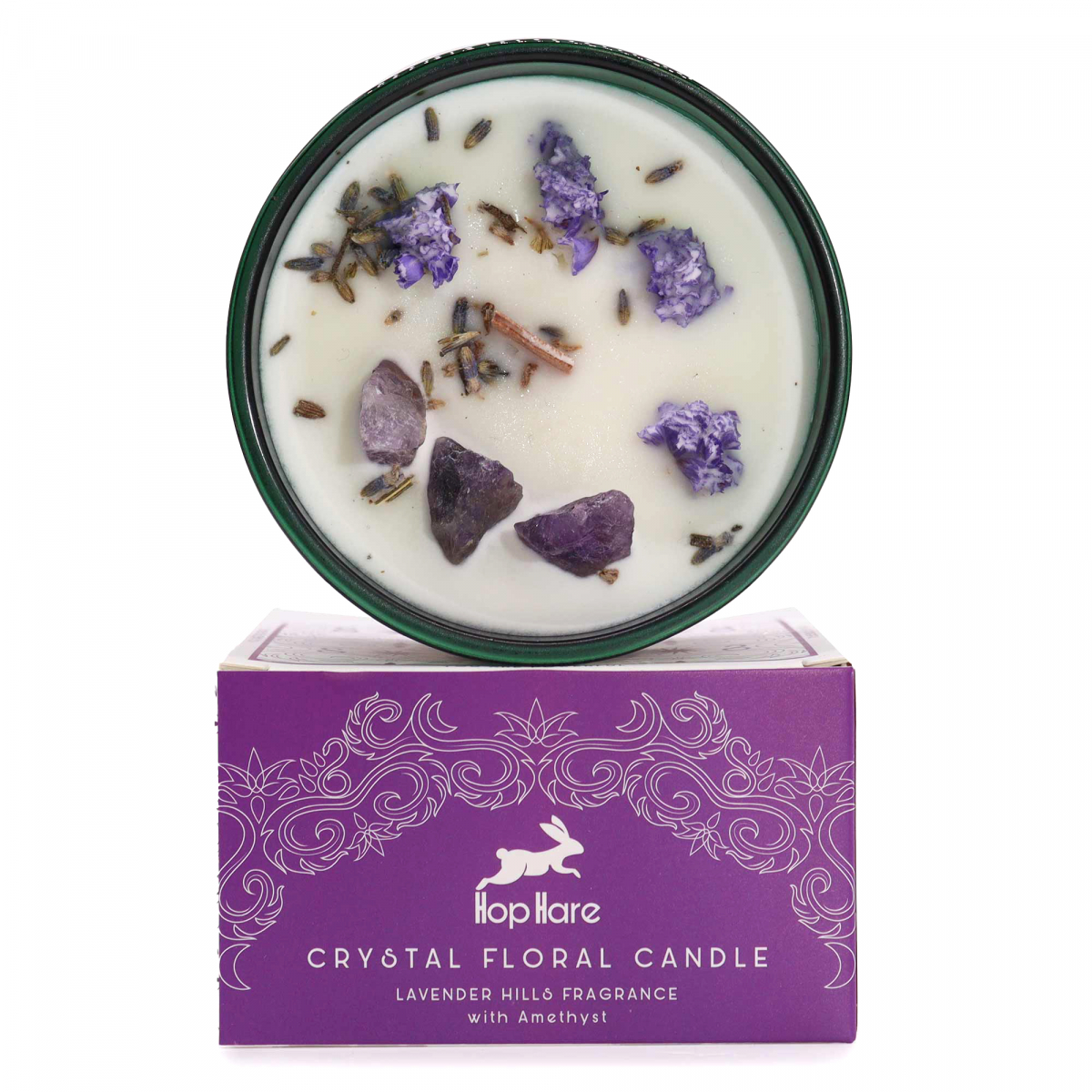 Amethyst Crystal Candle - Moon