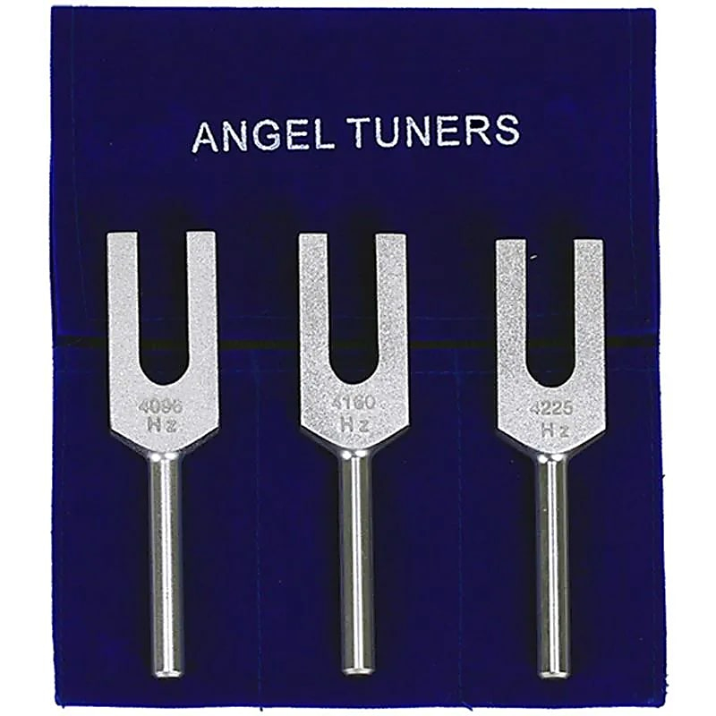 Angel Tuners - Set of 3 Tuning Forks 4096 / 4160 / 4225 Hz - without weights 10.5 cm