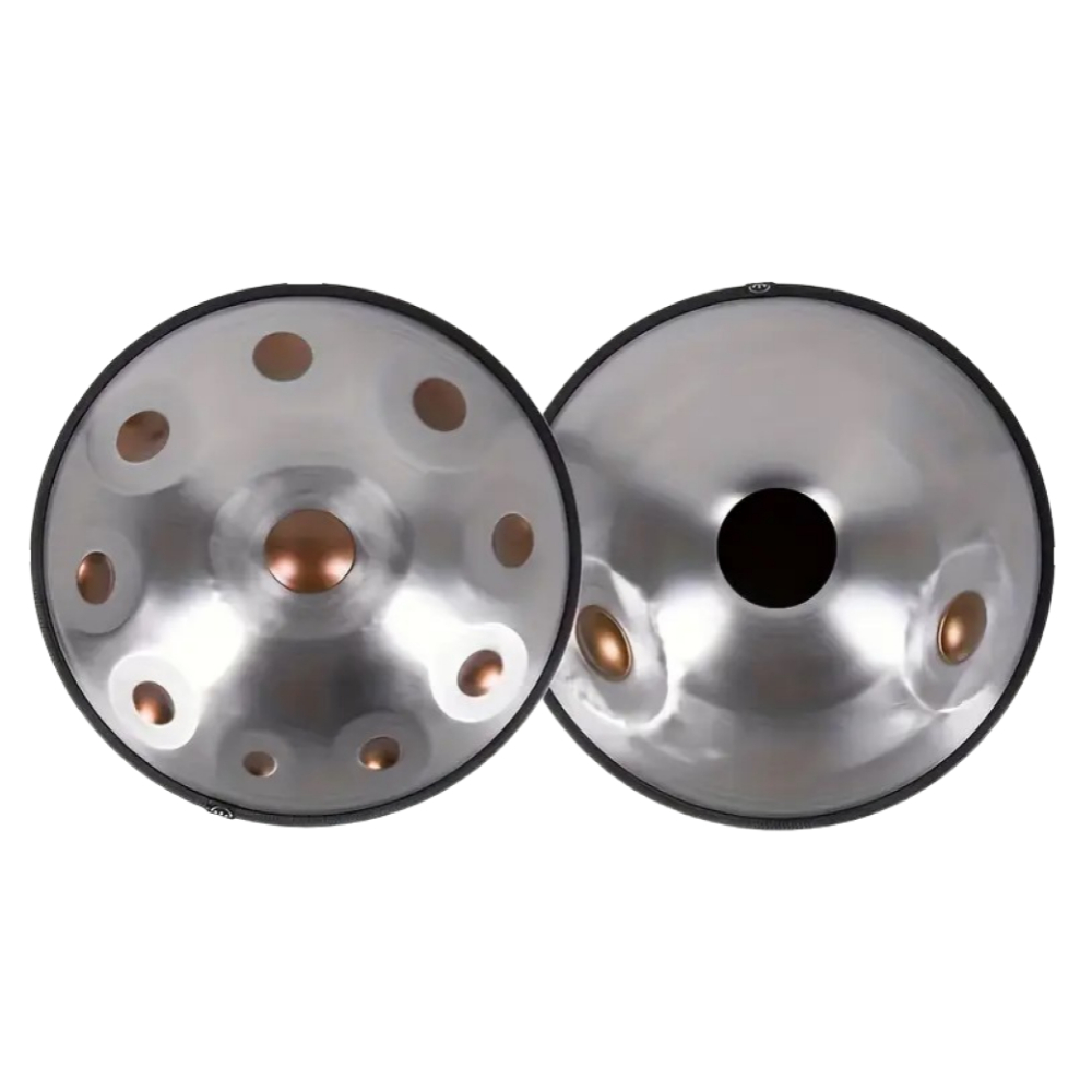 Authentic Handpan D Kurd Minor 440hz 12 notes 46 cm silver