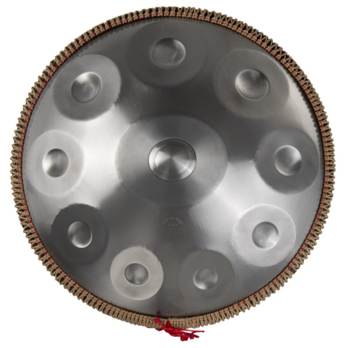 Authentic Handpan D Minor 432 Hz 10 Tones 56 cm Silver
