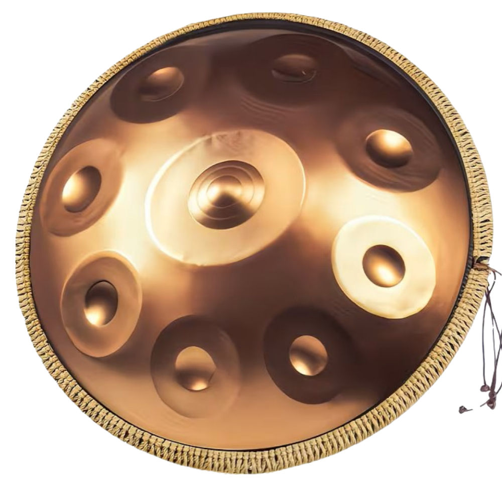 Authentic Handpan D Minor 432 Hz 9 Tones 56 cm Gold