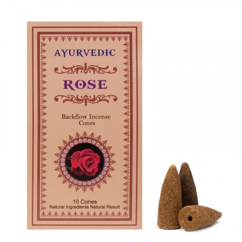 AYURVEDIC Rose Scented Smoke Flowing Cones