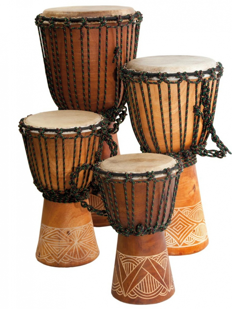 Bali Mahogany Djembe Beginner 65 cm Carved