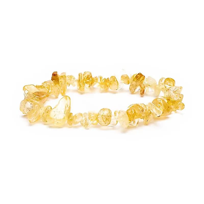 Bracelet - Citrine - small pieces, elastic