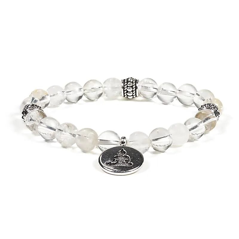 Bracelet - Clear Quartz, Buddha