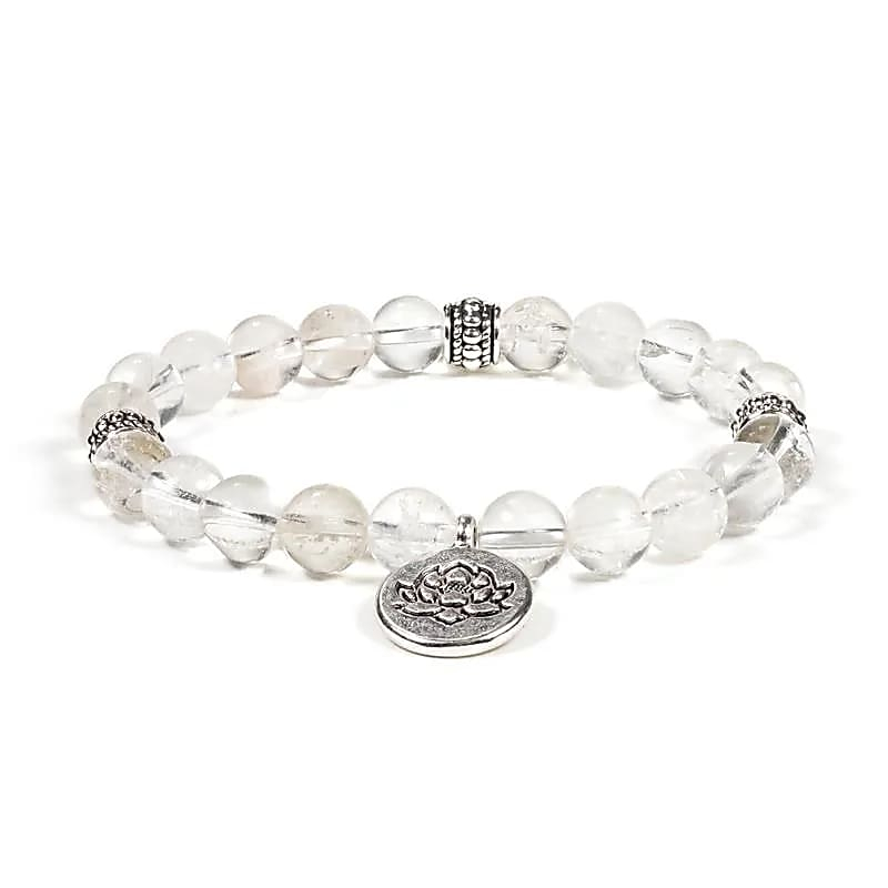 Bracelet - Clear Quartz, Lotus
