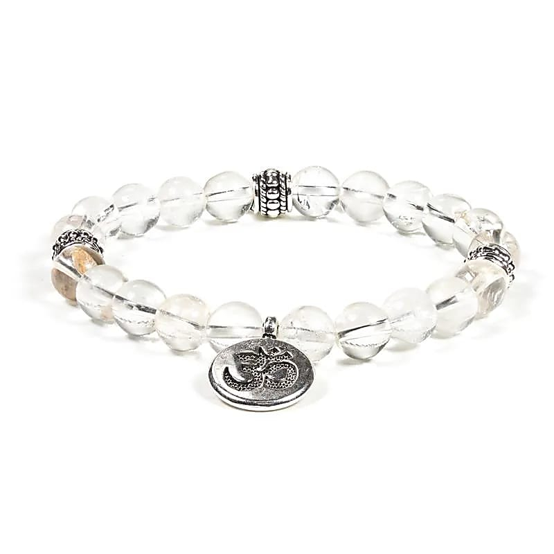 Bracelet - Clear Quartz, Om