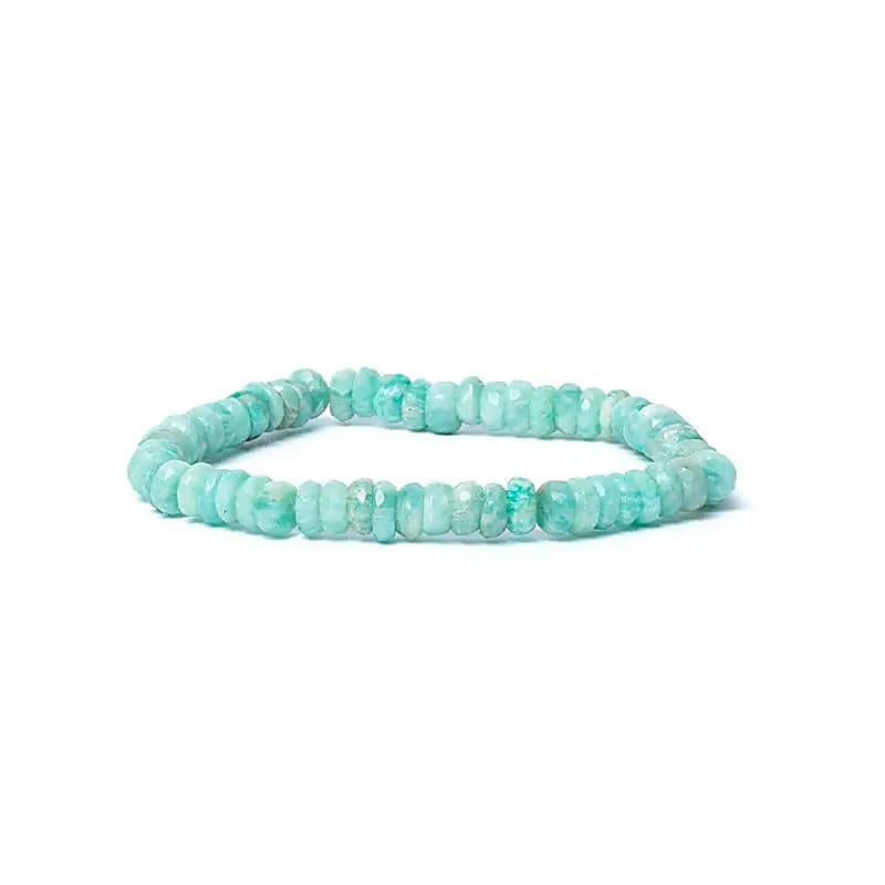 Bracelet - Faceted Amazonite AA quality, 6mm