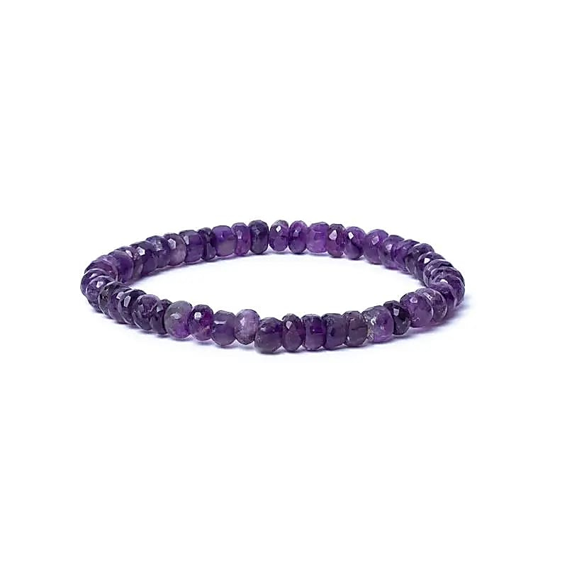 Bracelet - Faceted Amethyst AA quality, 8mm