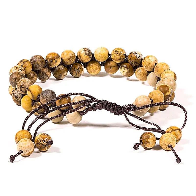 Bracelet - Landscape Jasper, Double-Row