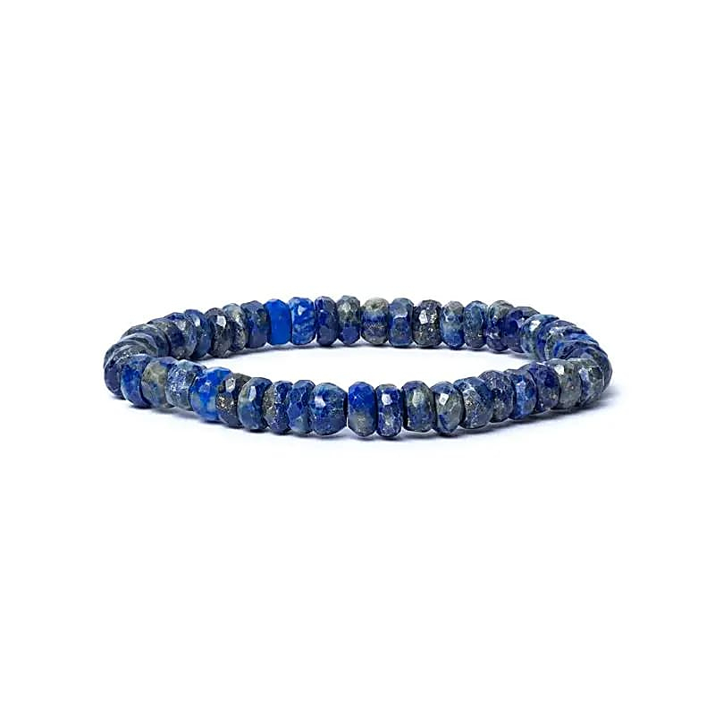 Bracelet - Lapis Lazuli Faceted AA Quality, 8mm