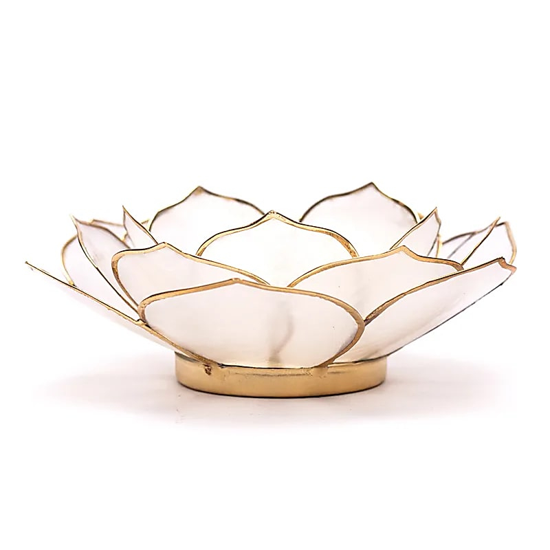 Capiz Shell Lotus Candle Holder - 