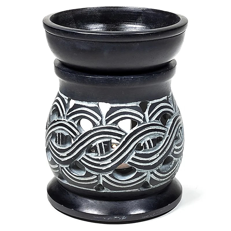 Celtic Knot (Celtic knot) Aroma Lamp made of Resin - Black, 12 cm