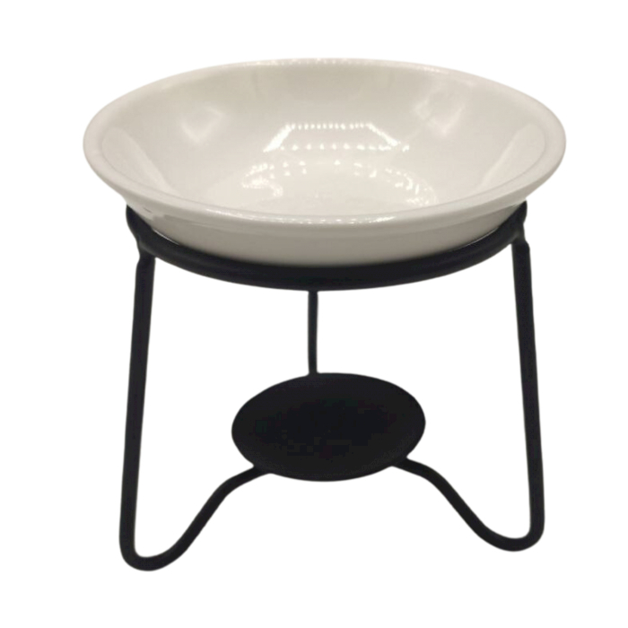 Ceramic Aroma Lamp with Classic Metal Stand