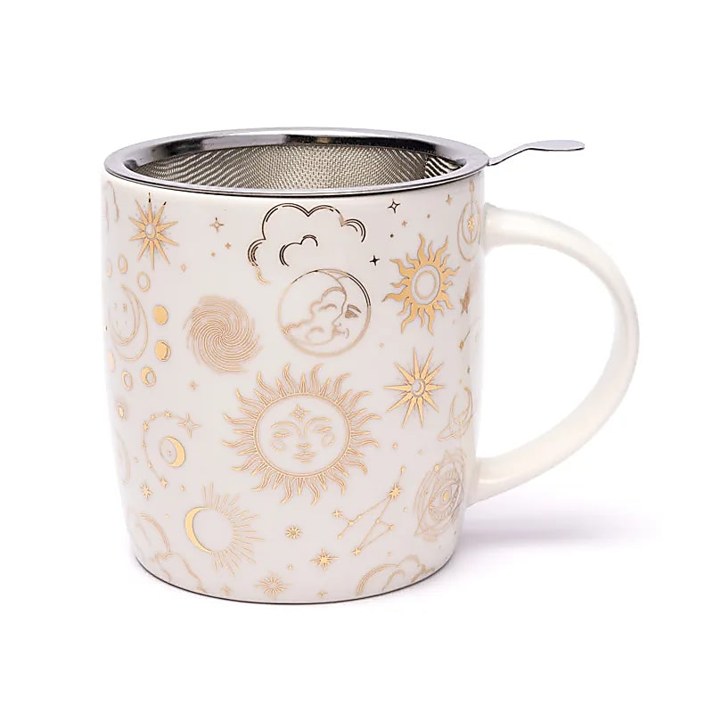 Ceramic Mug with Infuser - Astrology, 400 ml