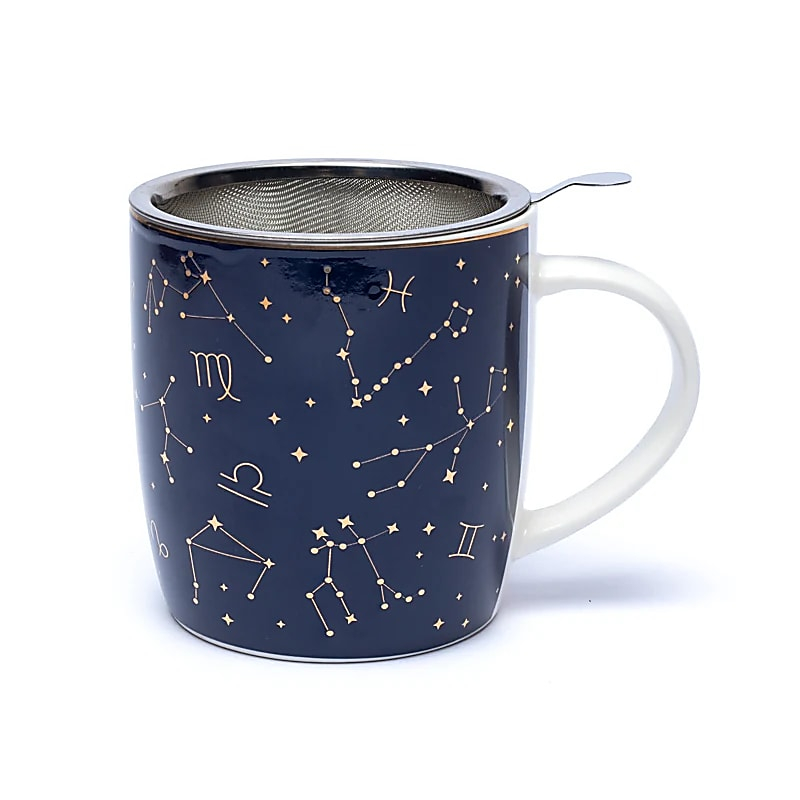 Ceramic Mug with Infuser - Zodiac Signs, 400 ml