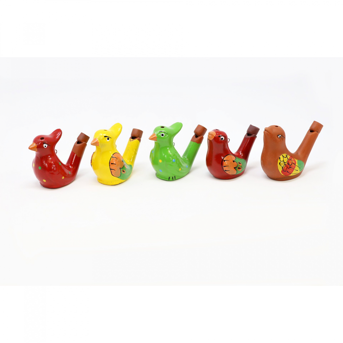 Clay bird water whistle