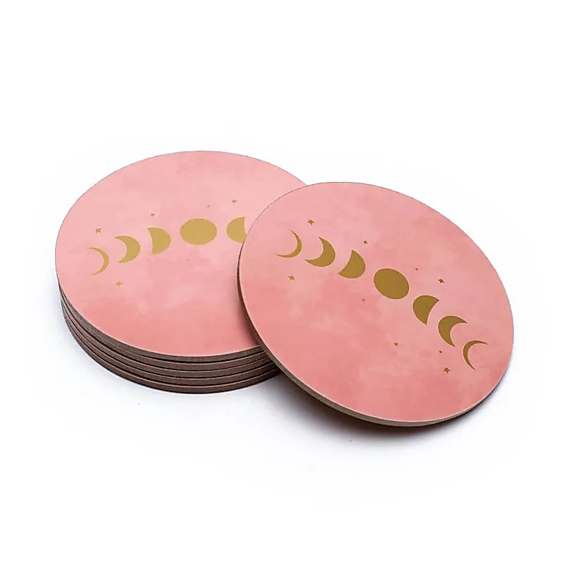 Coaster Set - Moon Phases (6 pcs), 10 cm