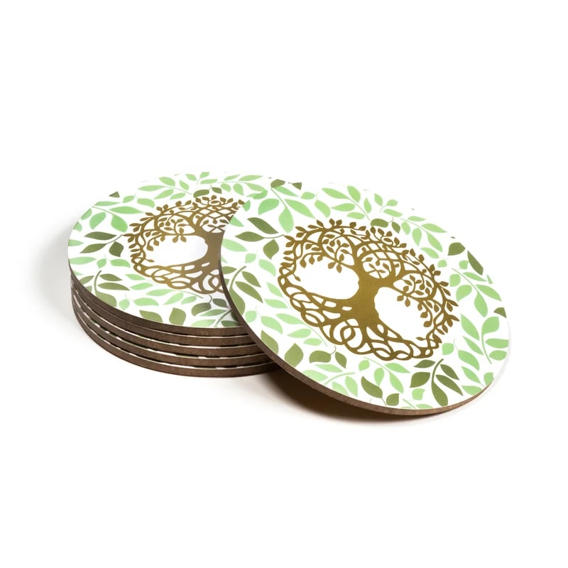 Coaster Set - Tree of Life (6 pcs), 10 cm