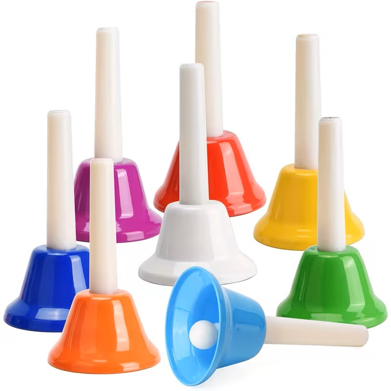 Colorful Set of 8 Handheld Musical Bells NS10