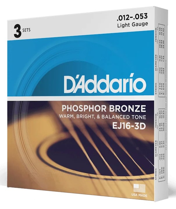 D'Addario EJ26 Phosphor Bronze - acoustic guitar strings 11-52