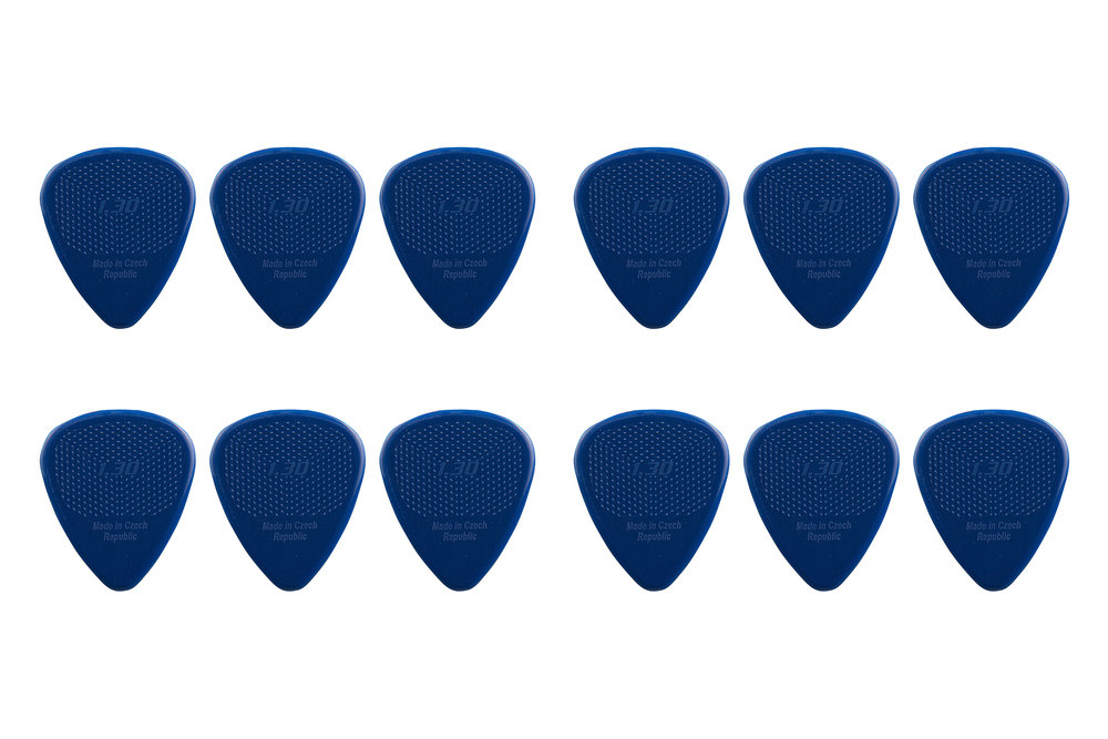 D-Grip 351 Dark Blue 1.3 mm Pick Set of 12 Nylon Janicek