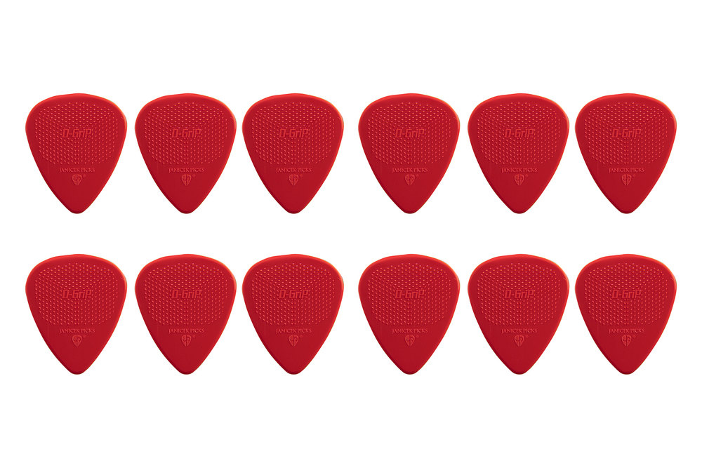 D-Grip Pick Red 0.73 mm Set of 12 Nylon Janicek