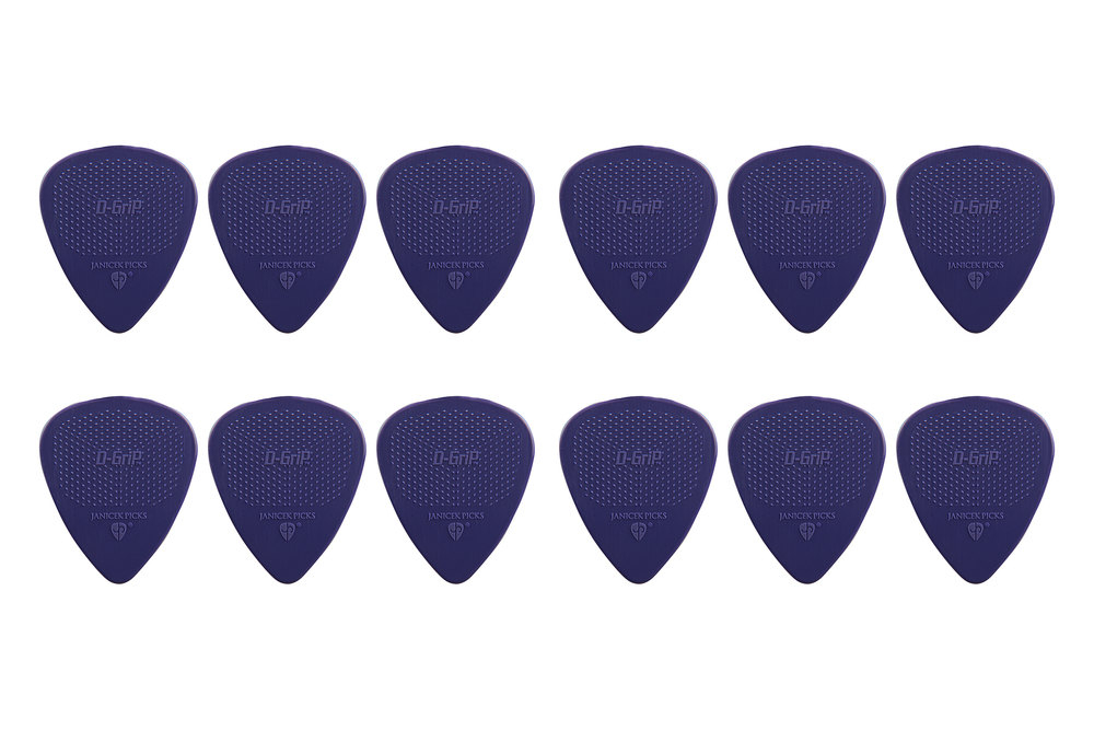 D-Grip Pick Violet 0.6 mm Set of 12 Nylon Janicek