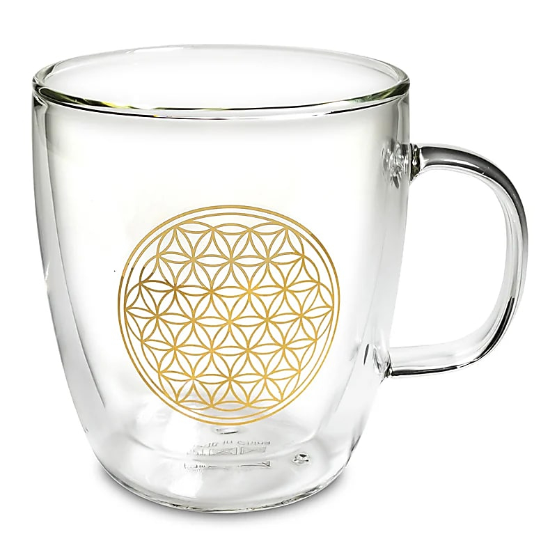 Double-Walled Tea Cup - Flower of Life, 400 ml