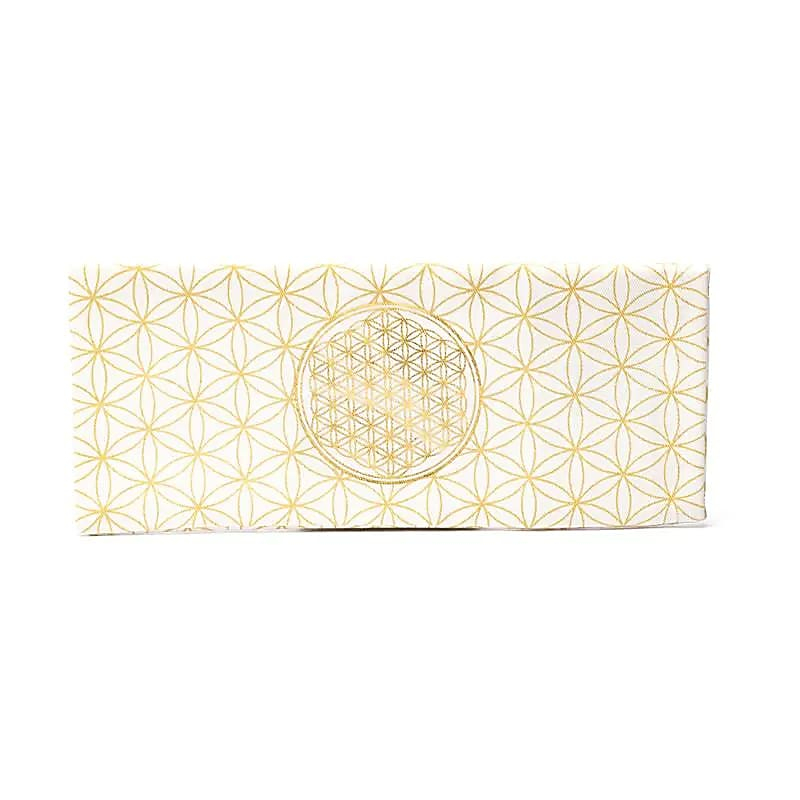 Eye Pillow Cover - Flower of Life, Organic Cotton (GOTS), 23.5 x 10 cm