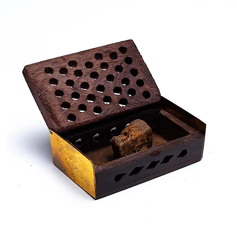 Fragrant Myrrh Resin in a Wooden Box, 6 × 4 cm