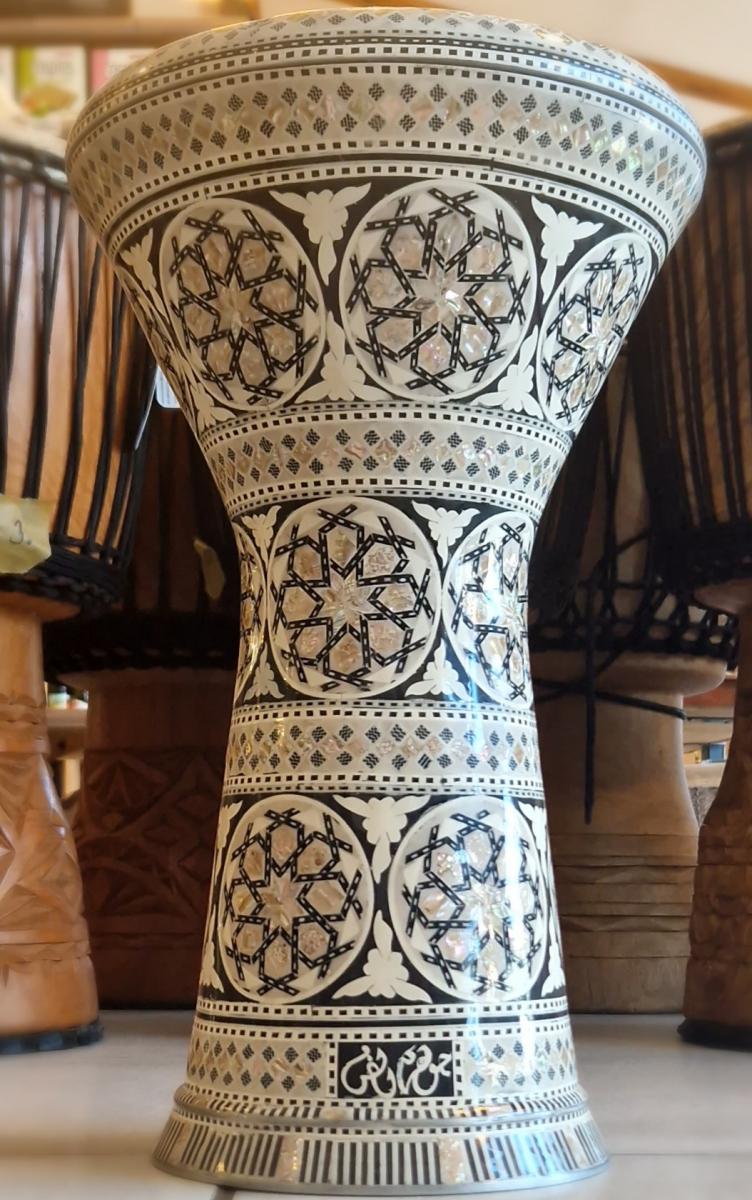 Gawharet EL Fan - Darbuka (Doumbek) Mother of Pearl M22-6212 8.75” x 17”