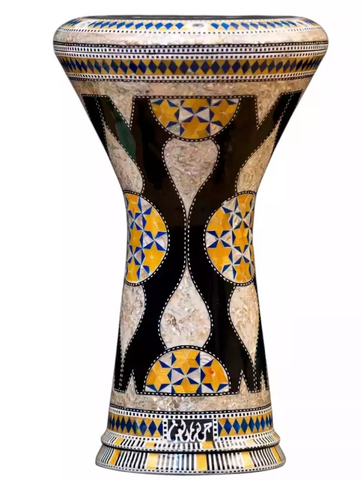 Gawharet EL Fan - Doumbek (Darbuka) Mother of Pearl - The Golden Star, 22x45cm