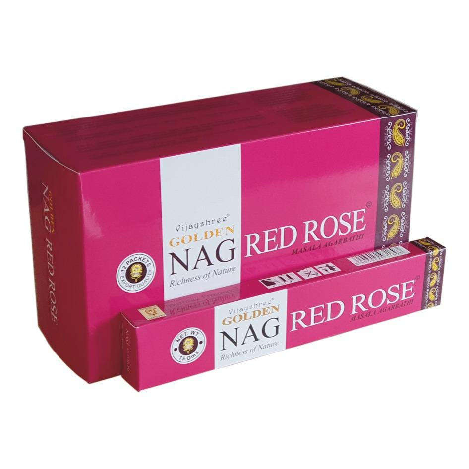 Golden Nag Incense Sticks - Red Rose