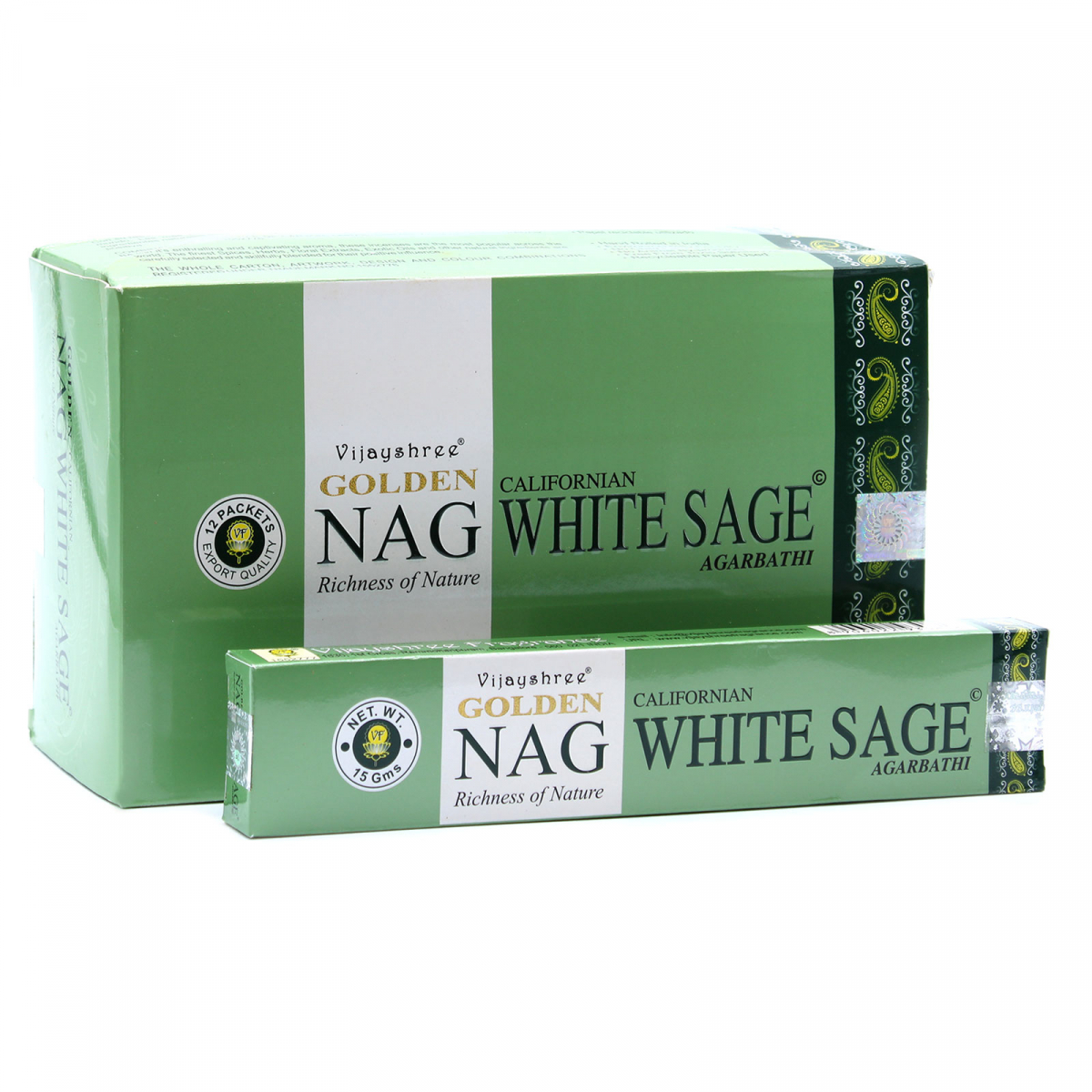 Golden Nag Incense Sticks - White Sage