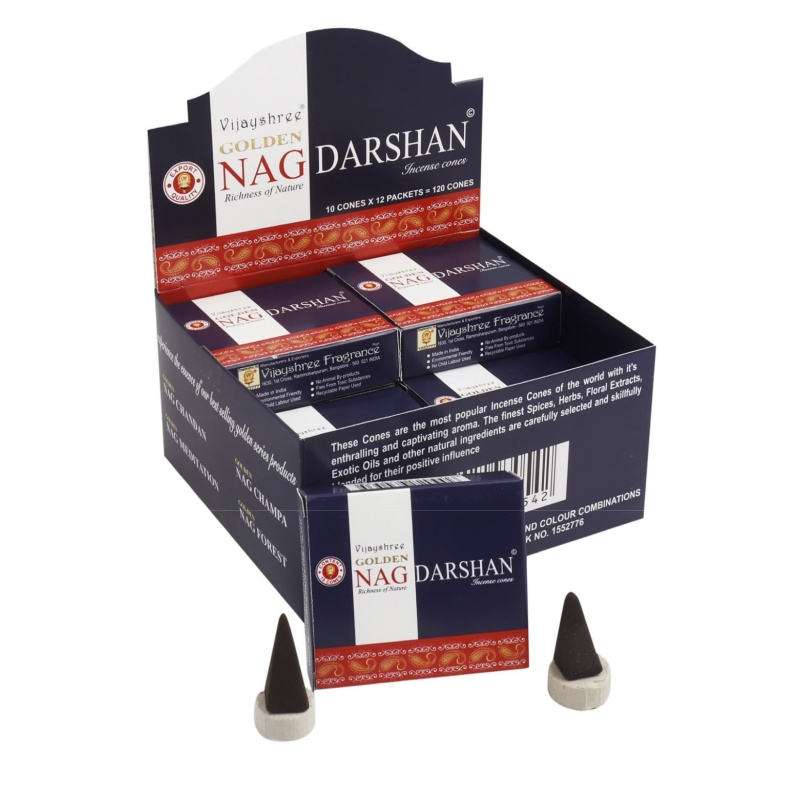 GOLDEN NAG Masala Fragrance Cones - Darshan