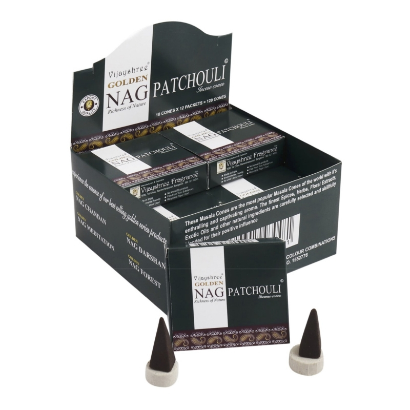 GOLDEN NAG Masala Fragrance Cones - Patchouli