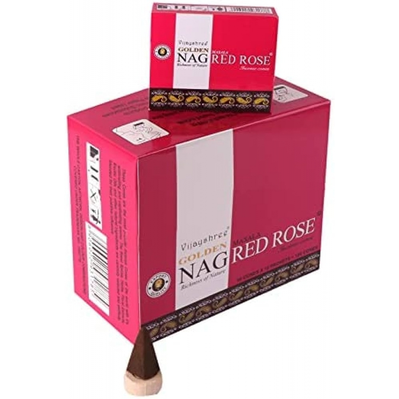 GOLDEN NAG Masala Scented Cones - Red Rose