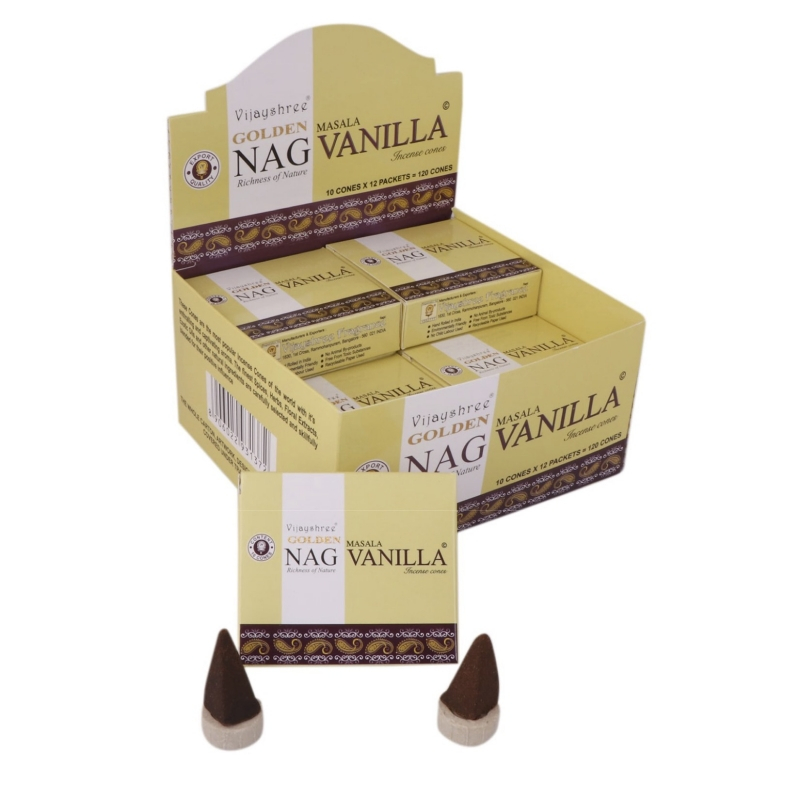 GOLDEN NAG Masala Scented Cones - Vanilla