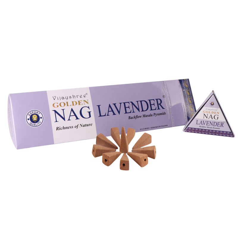 GOLDEN NAG Scented Cones - Flowing Smoke - Lavender