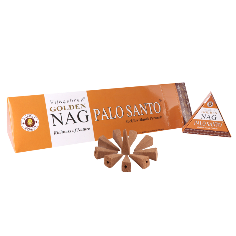 GOLDEN NAG Scented Cones - Flowing Smoke - Palo Santo