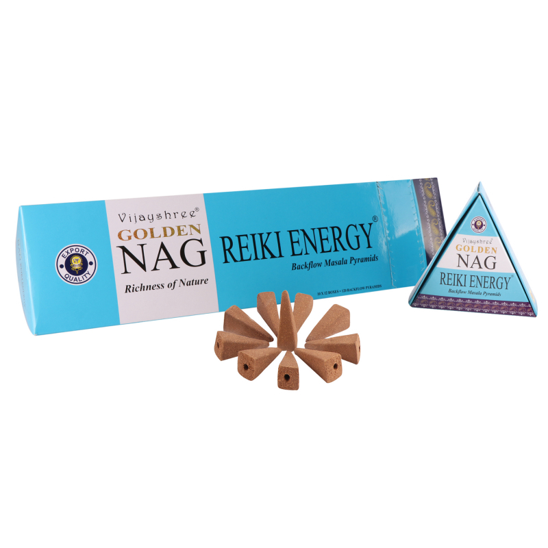 GOLDEN NAG Scented Cones - Flowing Smoke - Reiki Energy