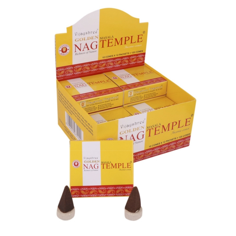 GOLDEN NAG - Temple Scented Masala Incense Cones