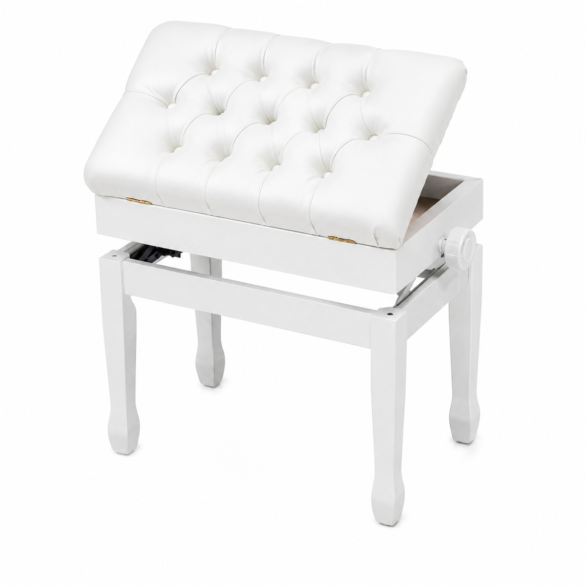 Height-adjustable piano bench KA-LINE PB-1510MB white