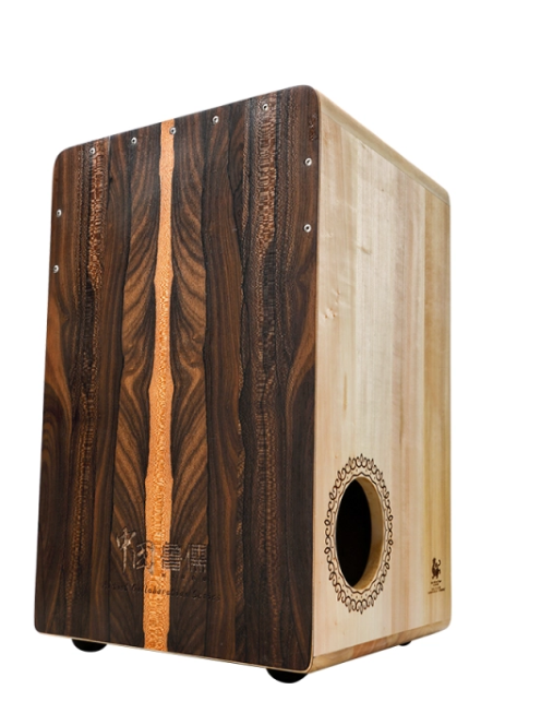 Hluru Persimmon Wood White Tiger Cajon Ziricote 49CN-Z