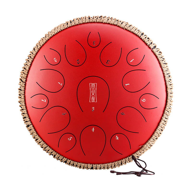 Hluru TY13-14 Tongue Drum - 13 notes - 36cm - C-MAJOR Red