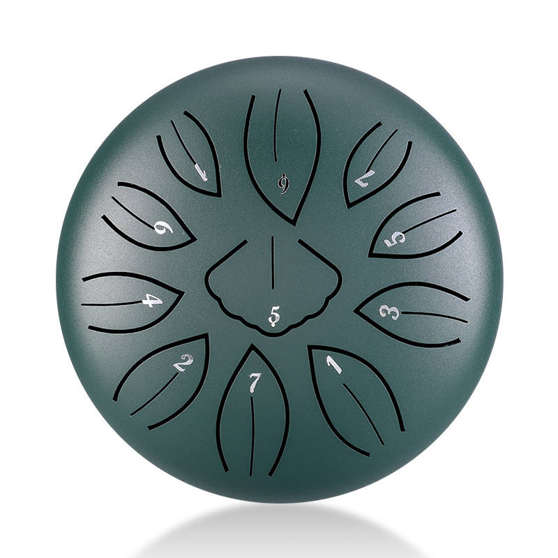 Huashu Ginkgo Tongue Drum 11 tones C-MAJOR (major) green - malachite